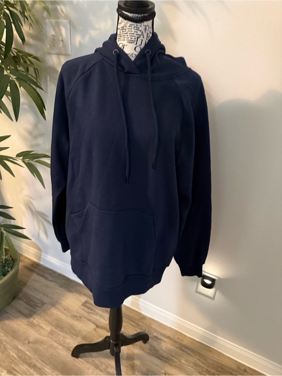 Zenana Tops - New. Zenana Outfitters Navy Blue Hooded Pullover Sweatshirt